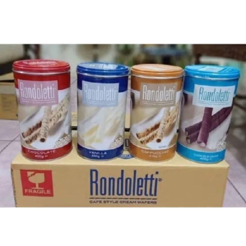 

Rondoletti Wafer Roll Astor 400gr (1 Dus isi 12 Kaleng)