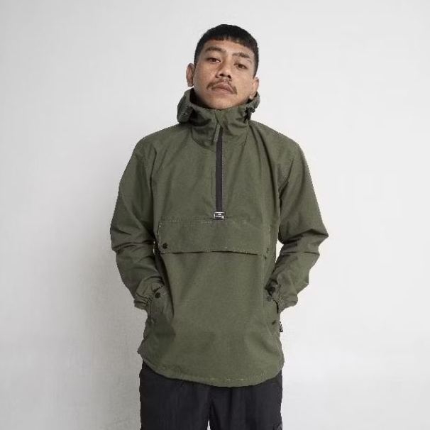 TROUBLEMAKER ANORAK JACKET - CLASSIC OLIVE - OUTDOOR JACKET - CASUAL JACKET