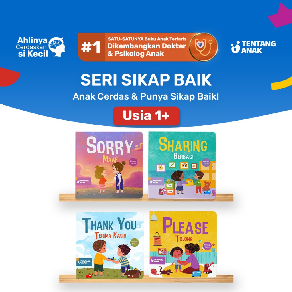 Tentang Anak - Paket Sikap Baik Bilingual | Buku Cerita Anak Bahasa Inggris Indonesia