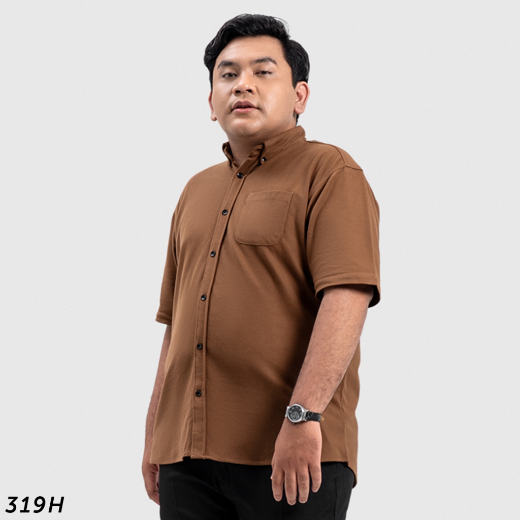 HSRM - Pique Basic Shirt Big Size Short Sleeves Toffe