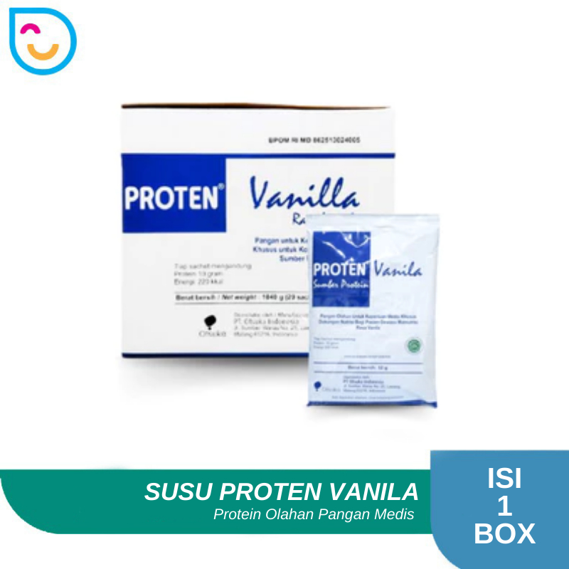 

Susu Proten Vanilla 1 Box Isi 20 Sachet