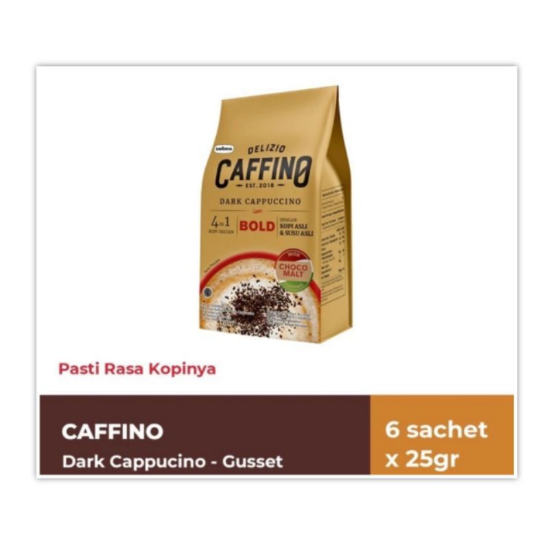 

Caffino Dark Cappucino Gusset isi 6 sachet Kopi Instant