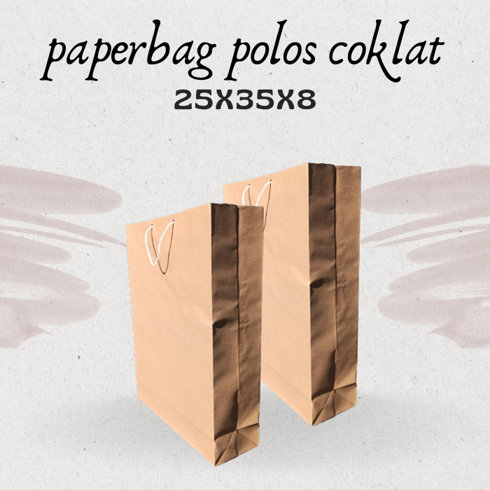

TAS Paperbag polos folio uk 25x35 isi 12pcs tas sovenir tas bungkus kado tas hampers
