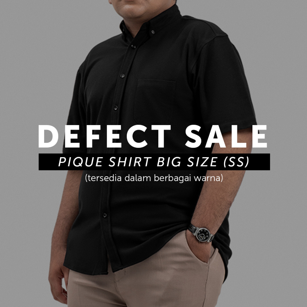 HSRM - DEFECT SALE Pique Basic Shirt Big Size Short Sleeves
