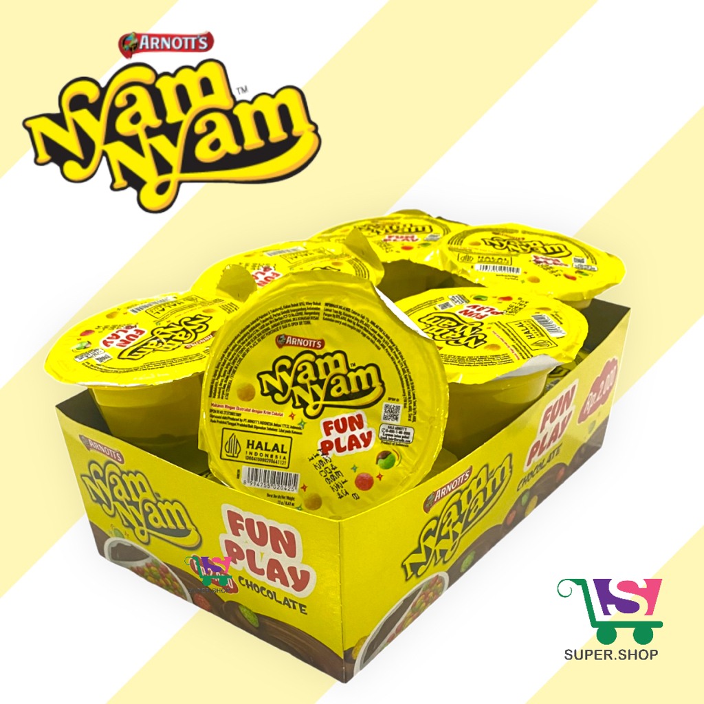 

1 Pack Isi 12 Pcs - Nyam Nyam Fun Play 12x11 gram - Bubble Puff Dengan Coklat