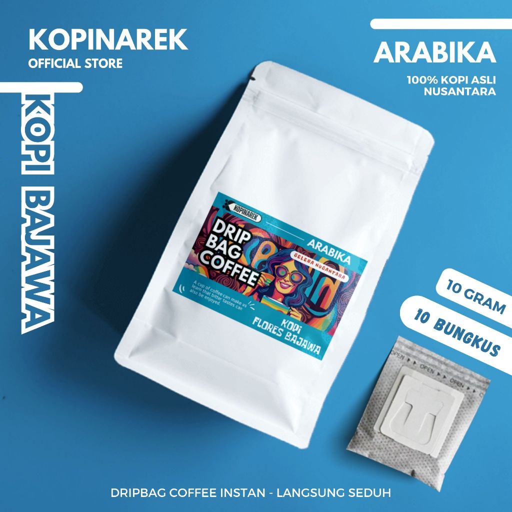 

Kopi Isi 10 Dripbag Arabica FLORES BAJAWA Coffee Drip Bag Sachet Asli Bubuk Souvenir Pernikahan