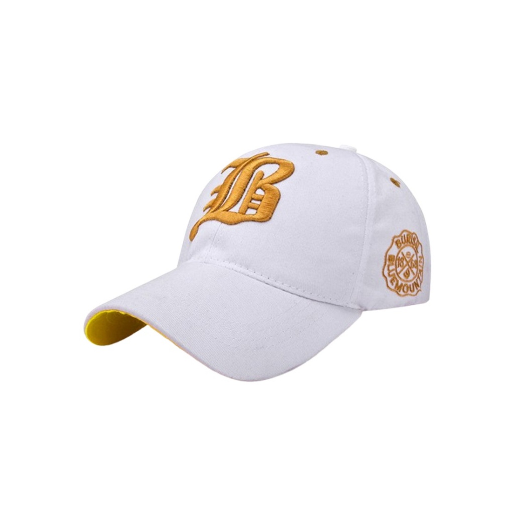Hamlin Topi Baseball Cap Bordir LB Burisil Bluemountain Cotton ORIGINAL - White