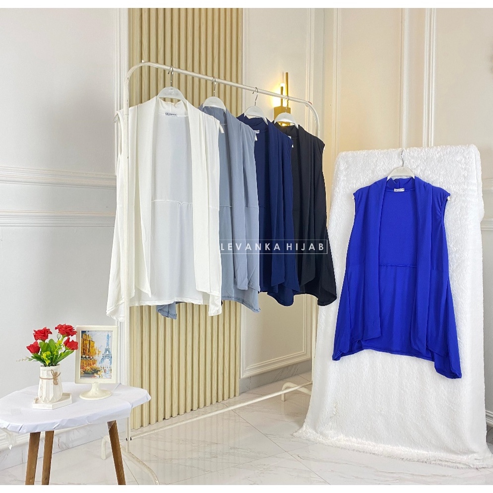 Cepat laku Outer Pendek  Kardigan wanita bahan jersey korea  model outer tanpa lengan  CCa