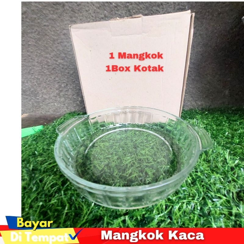 Piring Saji Kaca Kecil Bulat Bening Polos Souvenir