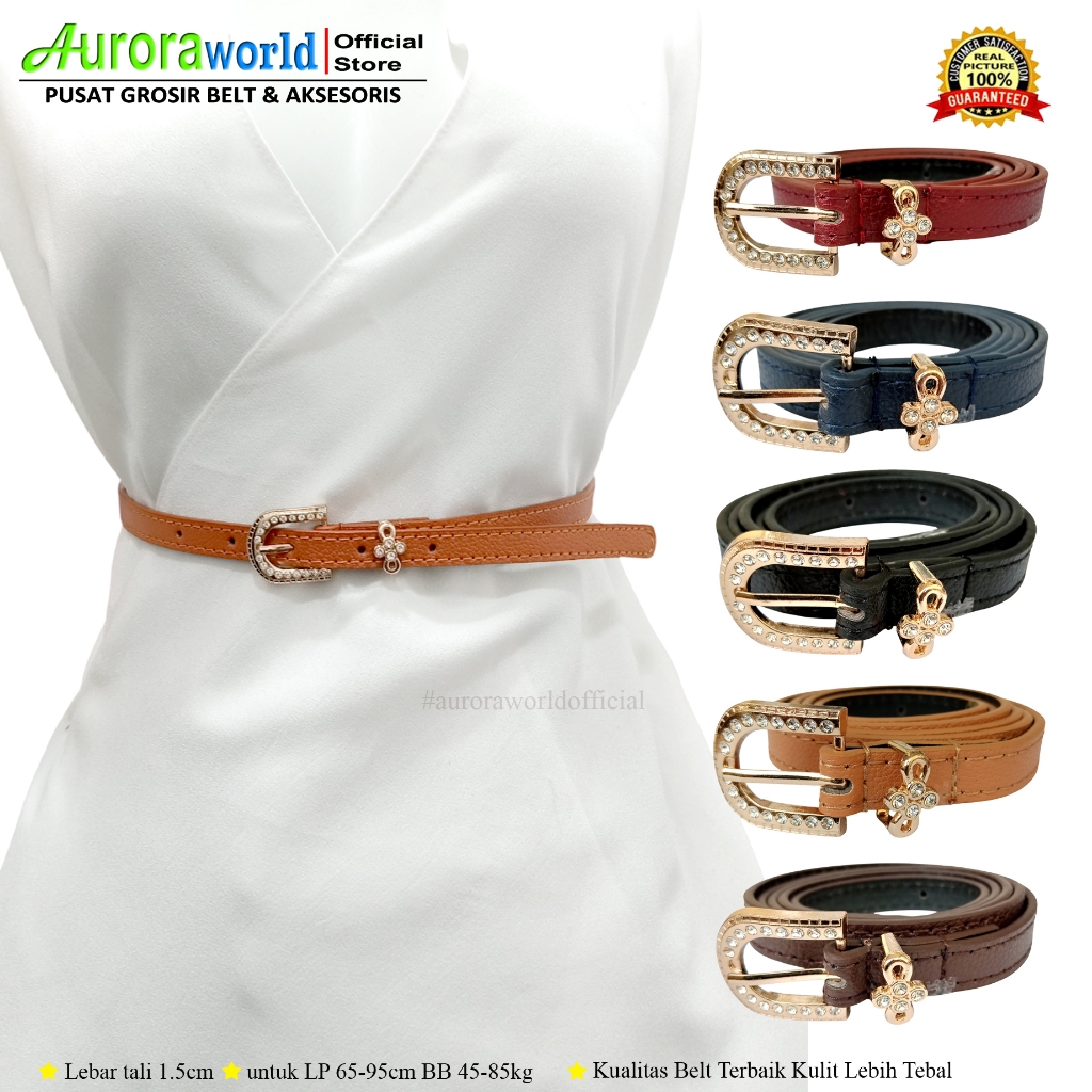 Auroraworld Ikat Pinggang wanita fashion / belt / gesper kulit untuk dress gesper perempuan kekinian