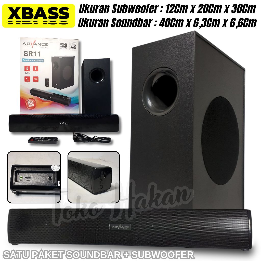 Soundbar Advance SR-11 Speaker Aktif theater audio, Stereo subwoofer Speaker Panjang Soundbar Blueto