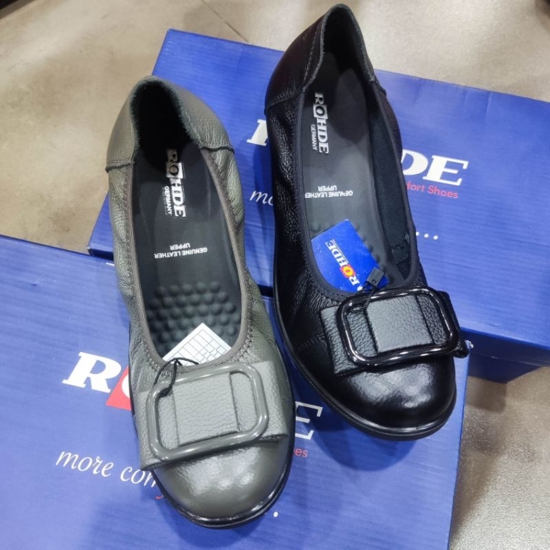 ROHDE | SEPATU WEDGES BERBAHAN KULIT ASLI ELASTIS DAN TIDAK LICIN