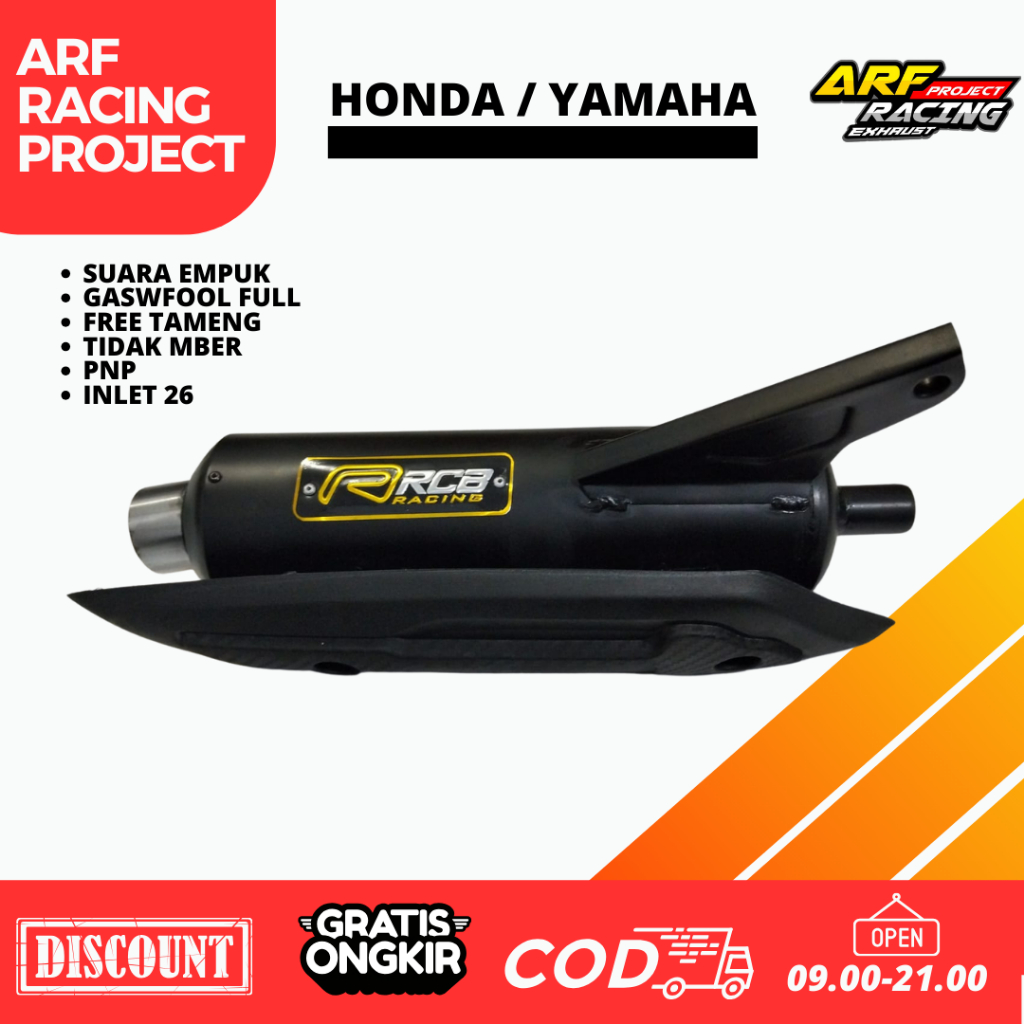 Knalpot TSUGIGI RCB Racing STANDART Original & Racing Tsukigi untuk Motor  Beat Vario Scoopy Mio All