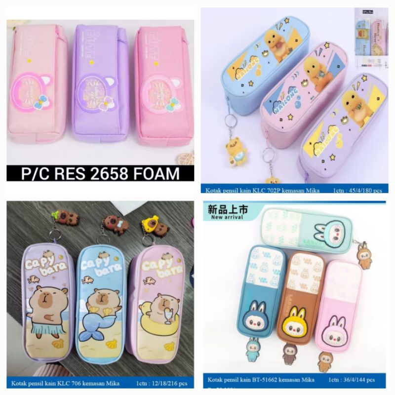 

Tempat Pensil Kain Jumbo Tebal Premium 2 Sleting Motif Cute Cat Simple Lucu Girl 2632 2658