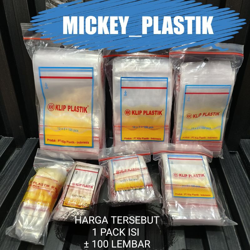KANTONG PLASTIK KLIP SAMBEL / SAMBAL PE KLIP OBAT UKURAN Kecil 2,5 X 3,5 / 3X5 / 4X6 / 5X8 / 6X10 / 