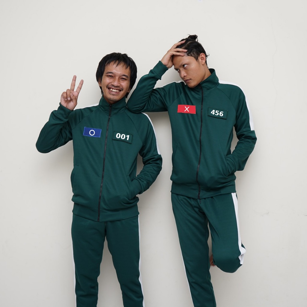 Jaket Squidgame Jacket Squid game Premium film korea versi 2 terbaru team x merah o biru free reques