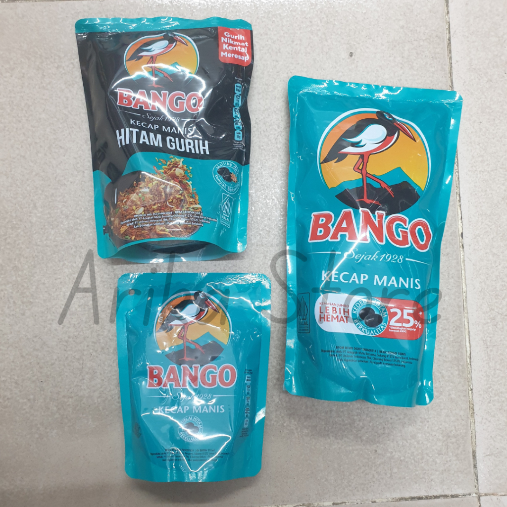 

Bango Kecap Manis Refill 210 ml, 1kg, Hitam Gurih Refill 550 g