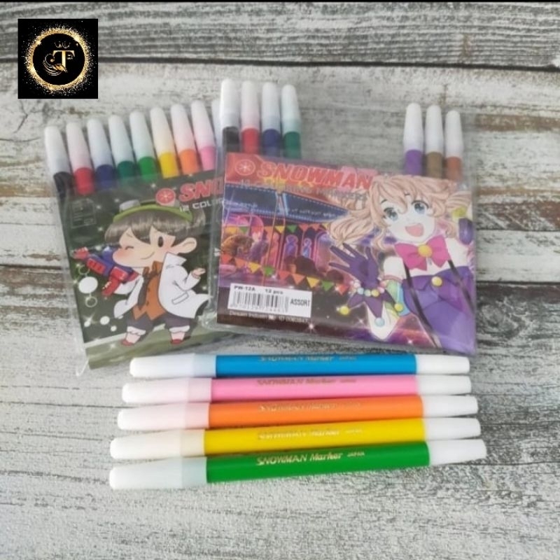 

Spidol 12 warna set snowman