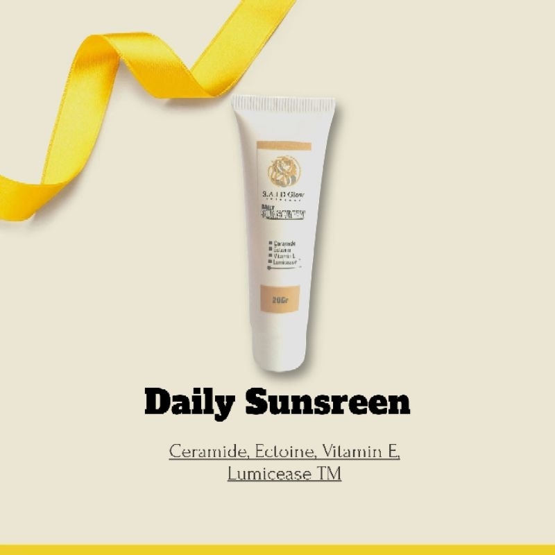 Daily Sunsreen dengan kandungan Ceramide,Ectoune,Vitamin E dan Lumicease TM