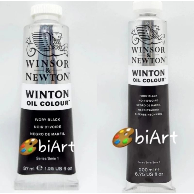 

Cat Minyak Winton Oil Colour 200ml / 37ml Ivory Black Winsor & Newton