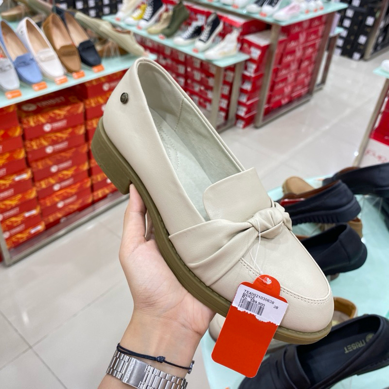 Triset sepatu pantofel moccasin wanita Original (Hak 2-3cm)