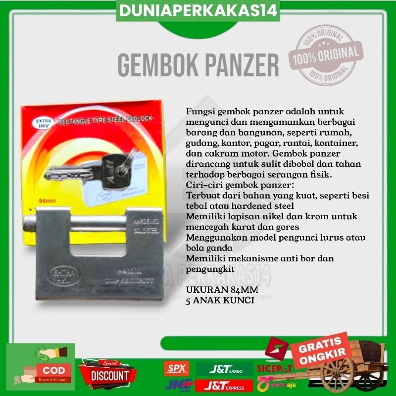 GEMBOK PANZER/GEMBOK PAGAR 84MM HKV