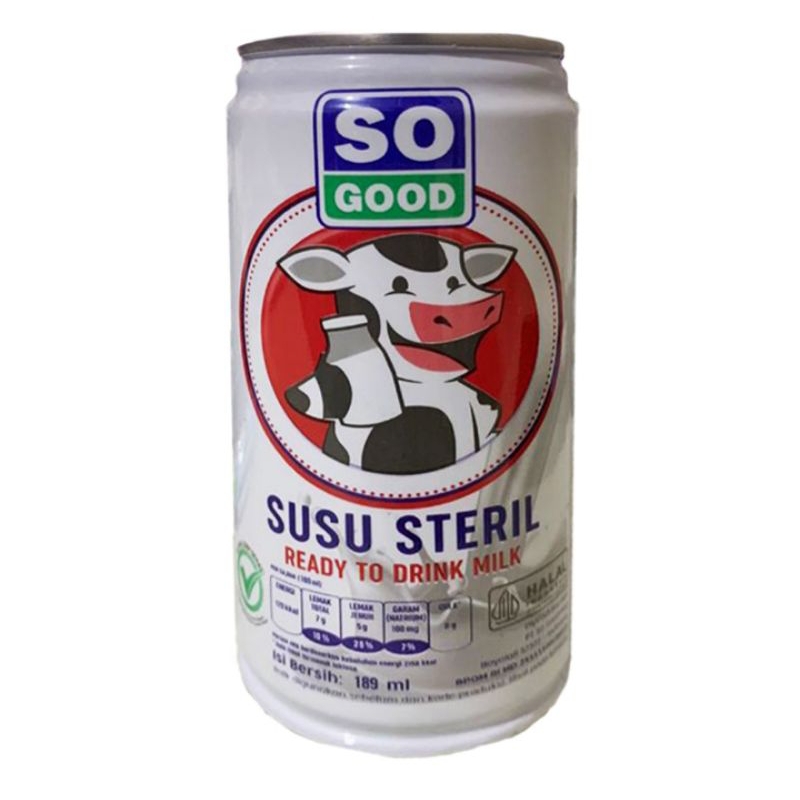 

So good susu cair steril kaleng 189 ml