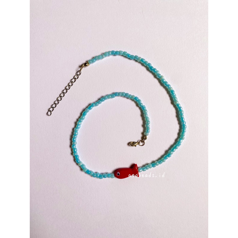 Fish Necklace Kalung Ikan simple lucu imut gemas keren gotochi trinkets trinket women wanita aesthet