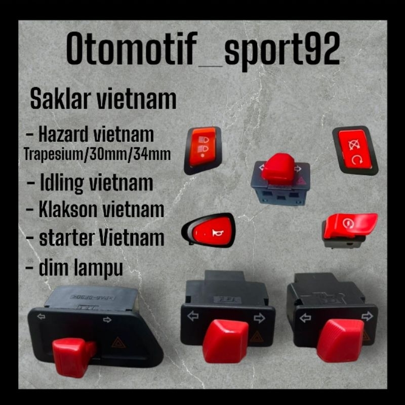 saklar honda Vietnam merah / saklar vietnam  Hazard/dim lampu/starter/idling/klakson original vietna