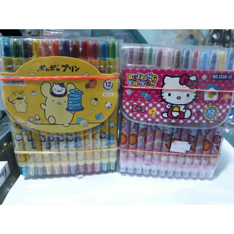 

Crayon putar mewarna isi 12 warna ukuran Besar