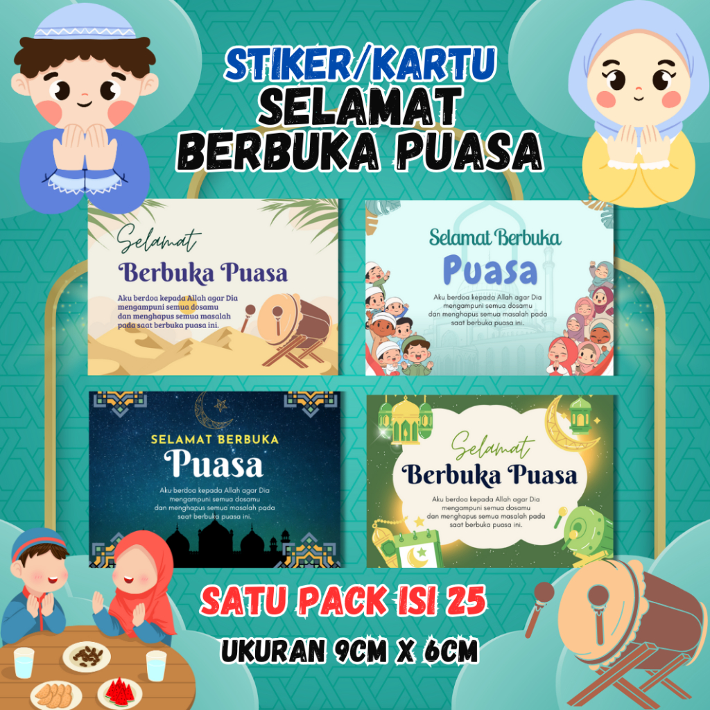 

STIKER SELAMAT BERBUKA PUASA, KARTU SELAMAT BERBUKA PUASA (1 PACK ISI 25)