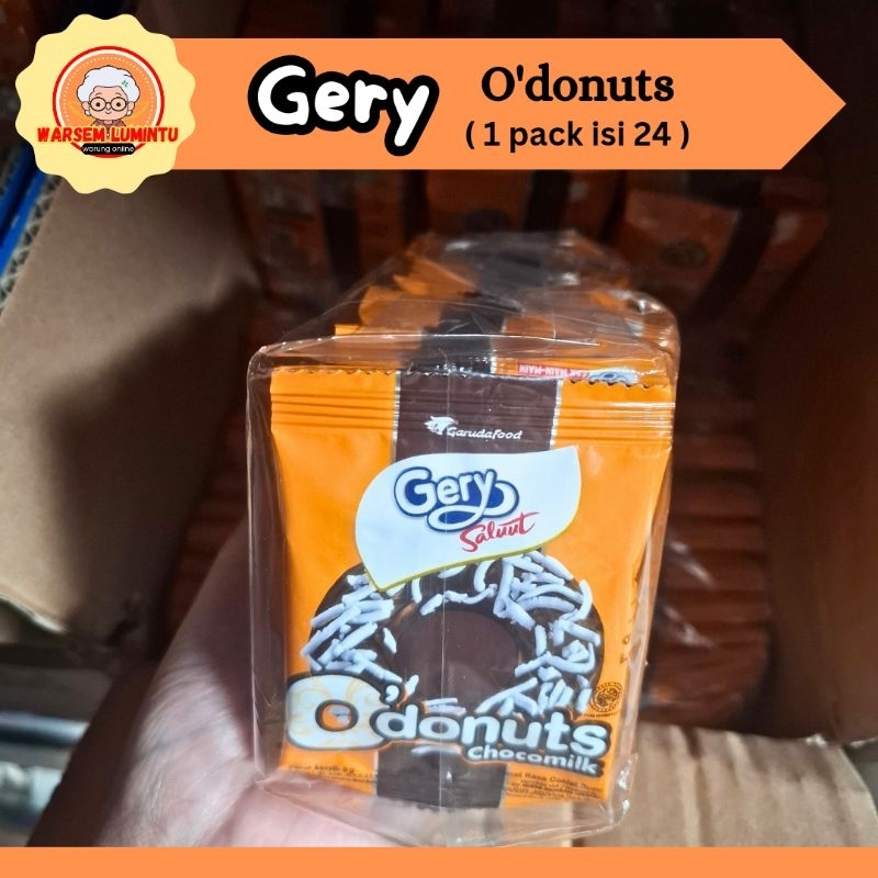 

Gery Saluut O'Donuts Chocomilk (1 Pack Isi 24)