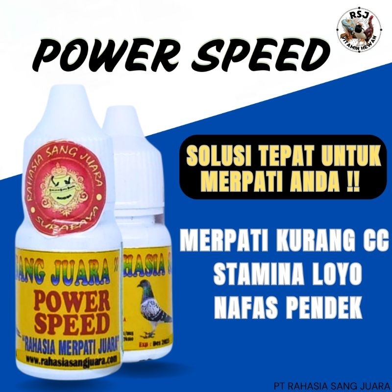 POWER SPEED VITAMIN MERPATI CAIR UNTUK MERPATI BALAP KOLONG KENTONG TOMPRANG GIRING - ISI 15ML -RAHA