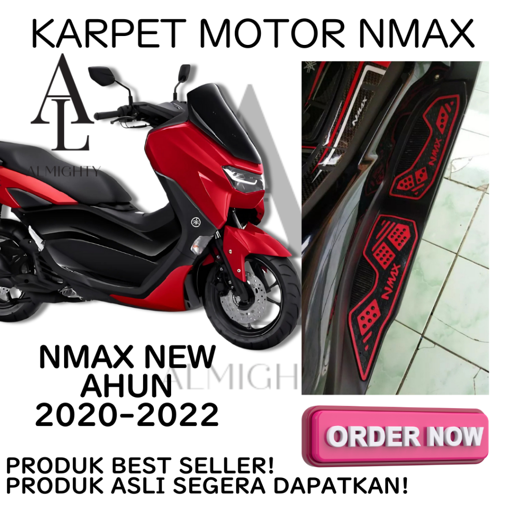 Karpet karet sepeda motor NMAX BARU esp 2020 - 2022 pijakan alas kaki tebal