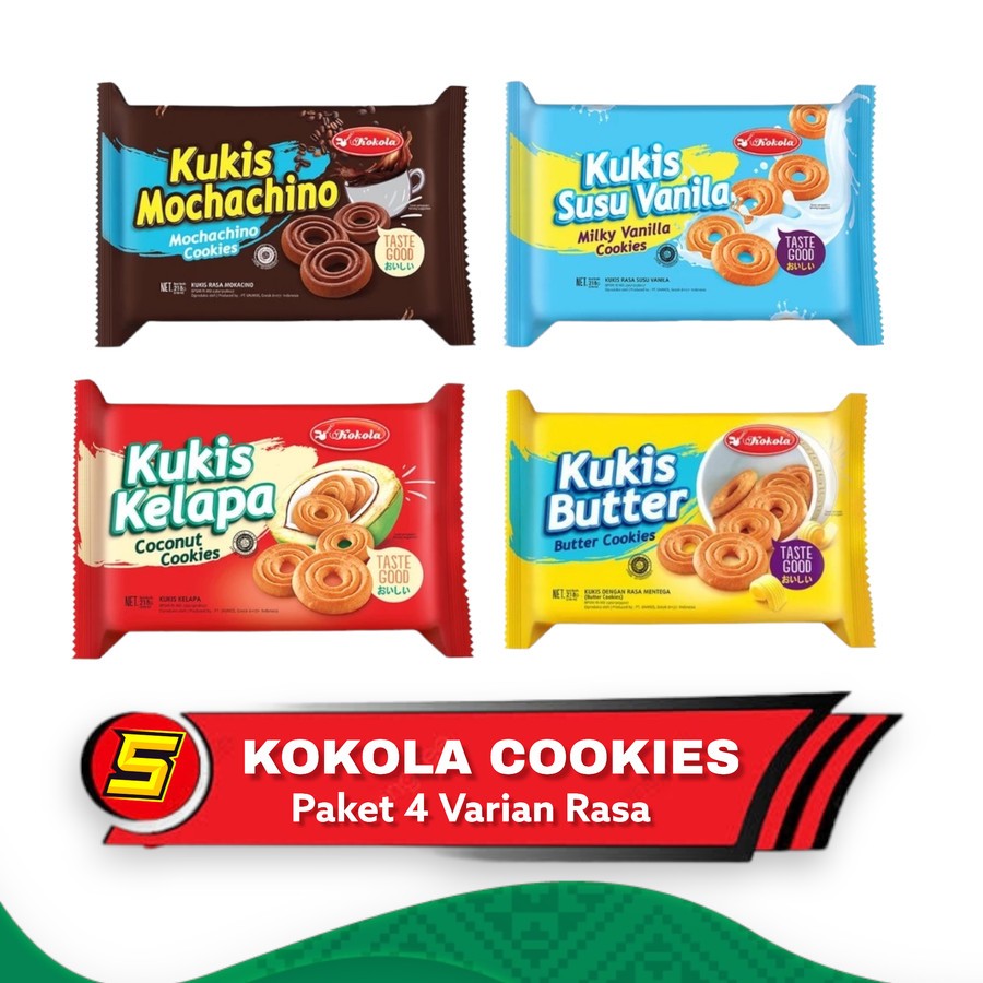 

Kokola Kukis Biskuit Cookies Kelapa Butter 1 pak 10pcs @18gr