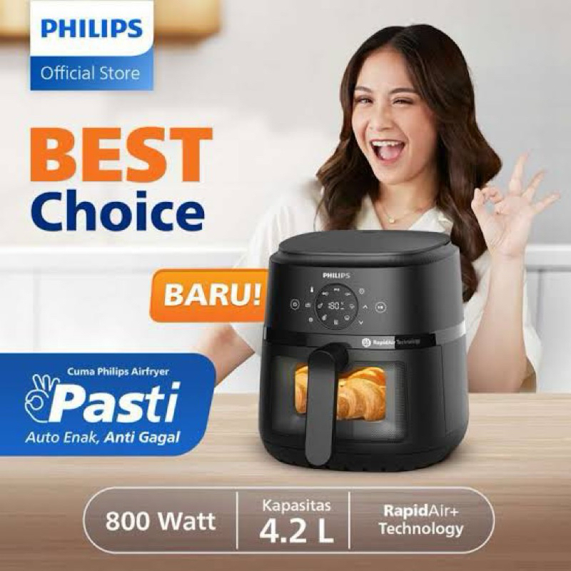 [ Philips ] Air Fryer Philips Digital NA 221 / 211 - 800 Watt