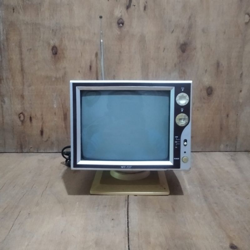 Tv televisi mini  hitam putih vintage jadul antik lawas kuno retro