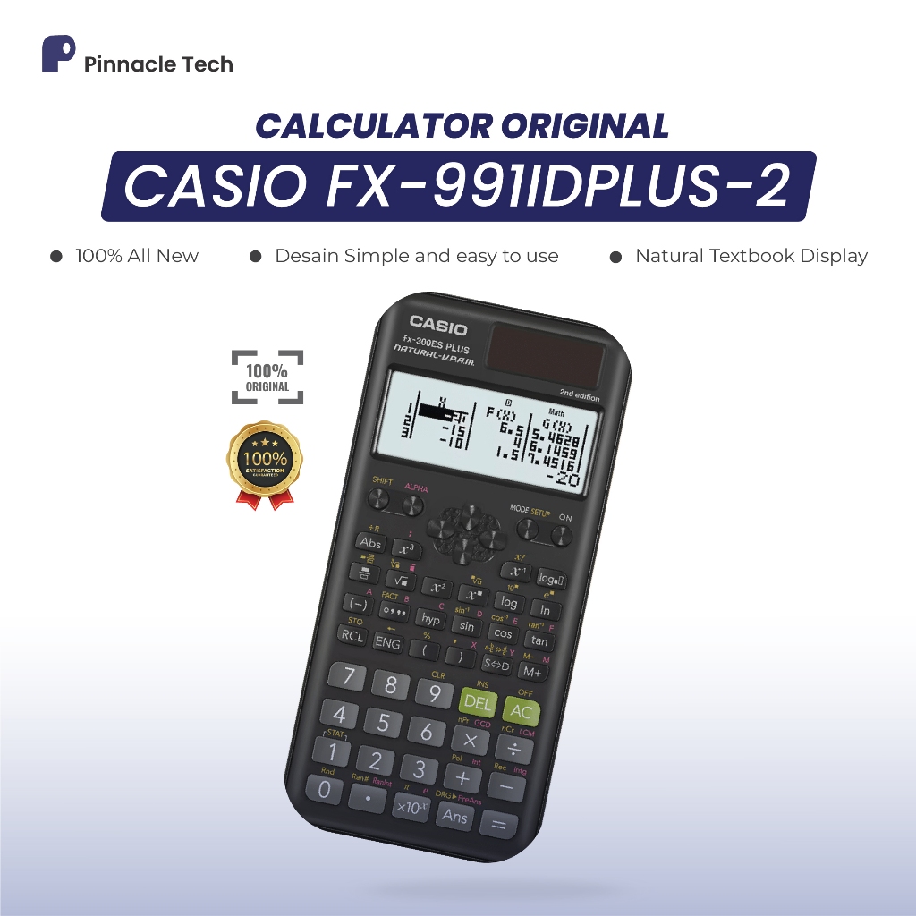 

Kalkulator CASIO FX-991 IDPlus -2nd edition Kalkulator Sekolah/Kuliah - Calculator Scientific