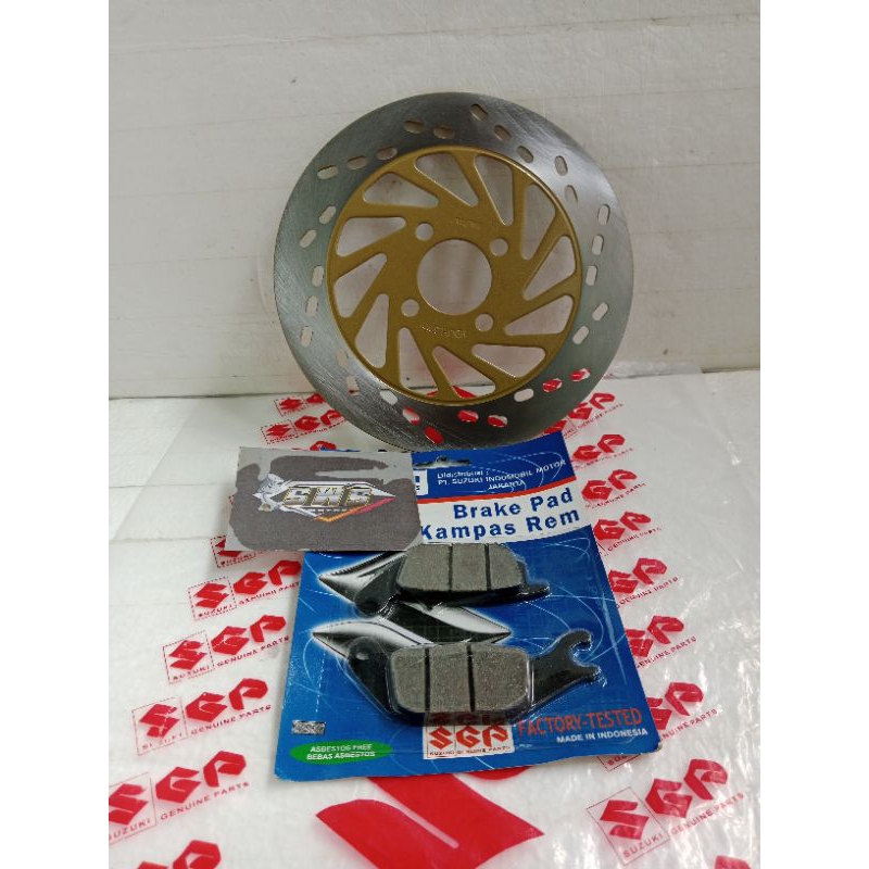 PIRINGAN CAKRAM DEPAN+KAMPAS REM DEPAN SUZUKI SPIN 125 SKYWAVE