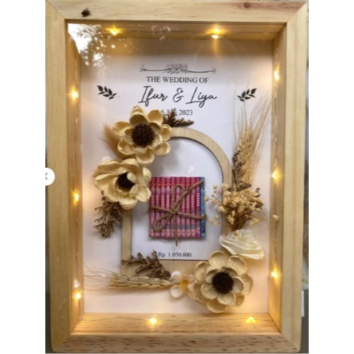 Bingkai Mahar / Frame Mahar Pernikahan Rustic / Pigura Mahar Kekinian