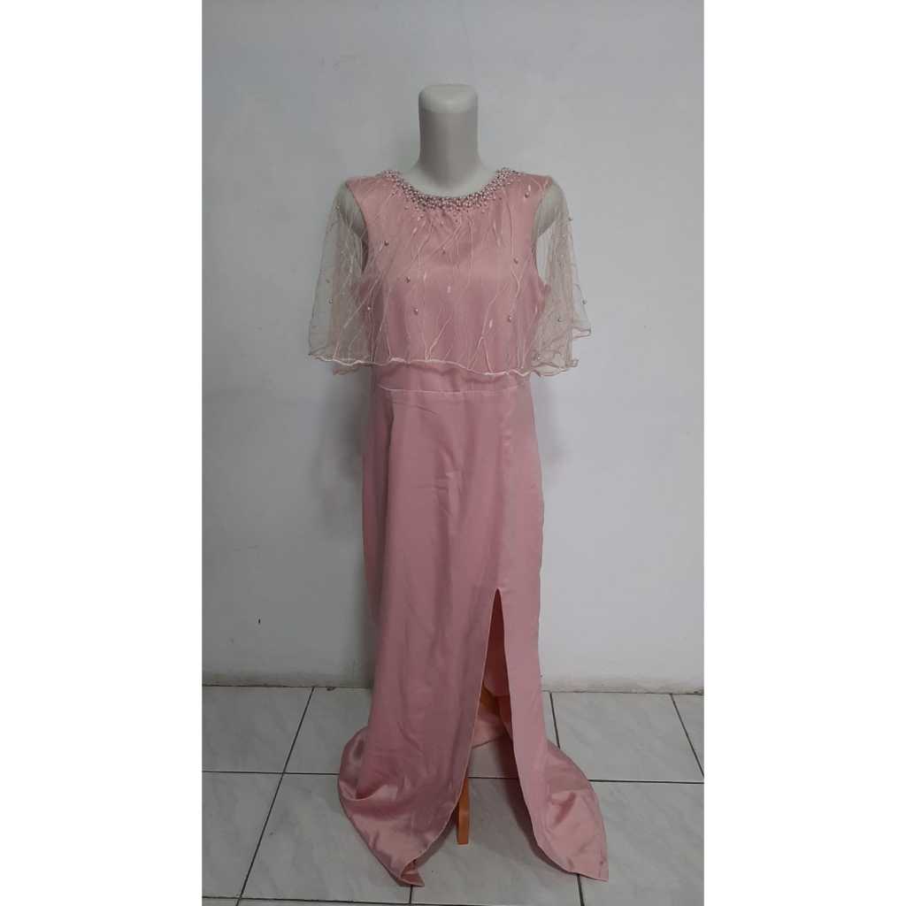 [PRELOVED] Dress bridesmaid wanita warna pink preloved dress dusty pink