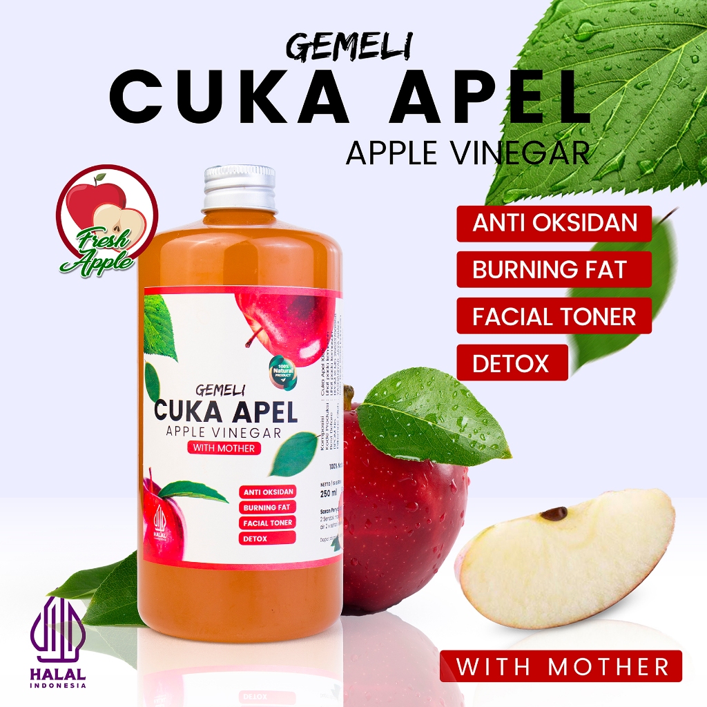 

Gemeli Cuka Apel Apple Cider Vinegar With Mother Original Detox 500ml