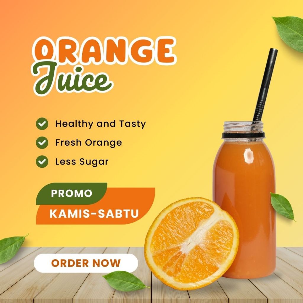 PROMO HEMAT Orange Juice Jus Jeruk Stok Terbatas 600ml 1 Liter 5 Liter