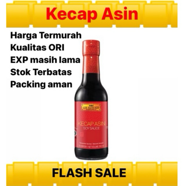 

Kecap Asin Soy Sauce 250 ML LEE KUM KEE Termurah stok terbatas produk ori exp lama