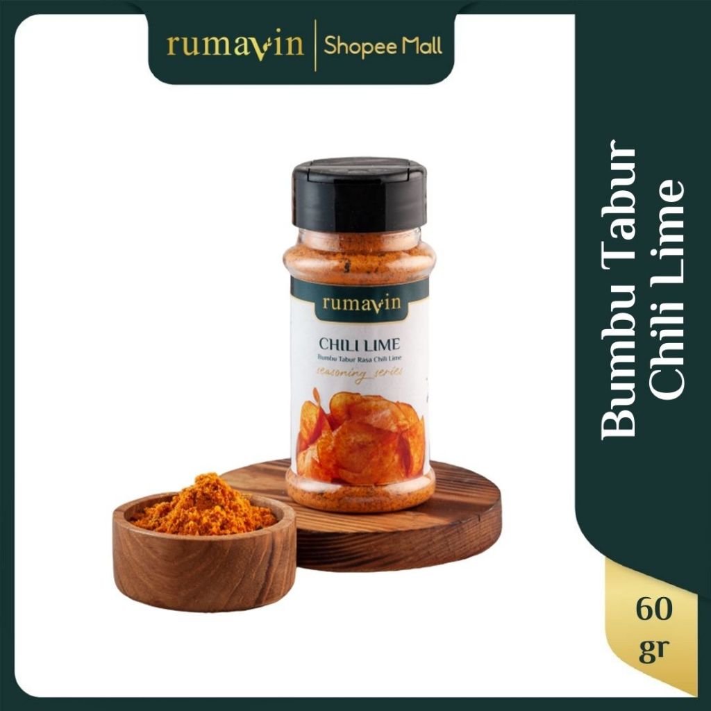 

Rumavin - Premium Bumbu Tabur Rasa Chili Lime / Pedas Daun Jeruk Botol 60gr