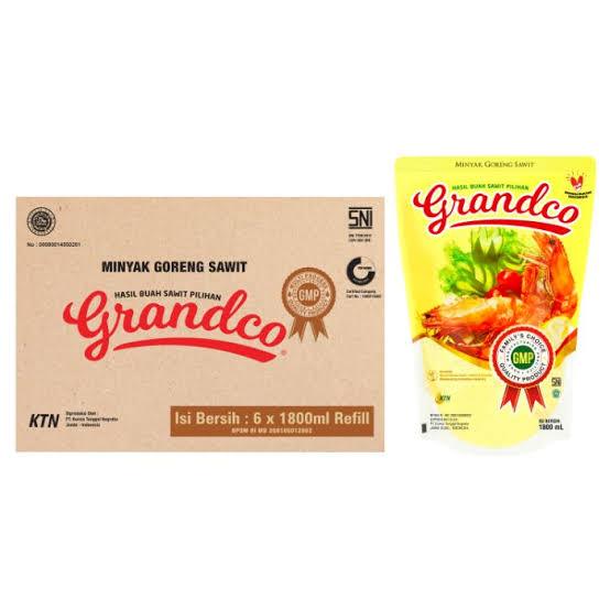 

Minyak Goreng Grandco 1800ml isi 6 pouch perdus