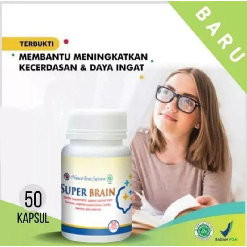SUPER BRAIN- VITAMIN OTAK PENINGKAT IQ - DAYA INGAT KONSENTRASI MENINGKAT | SUPLEMEN KECERDASAN OTAK