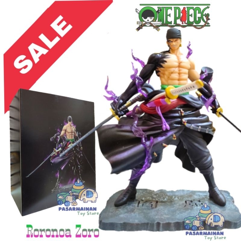 Figure One Piece Roronoa Zoro Enma Haki Statue koleksi pajangan One piece