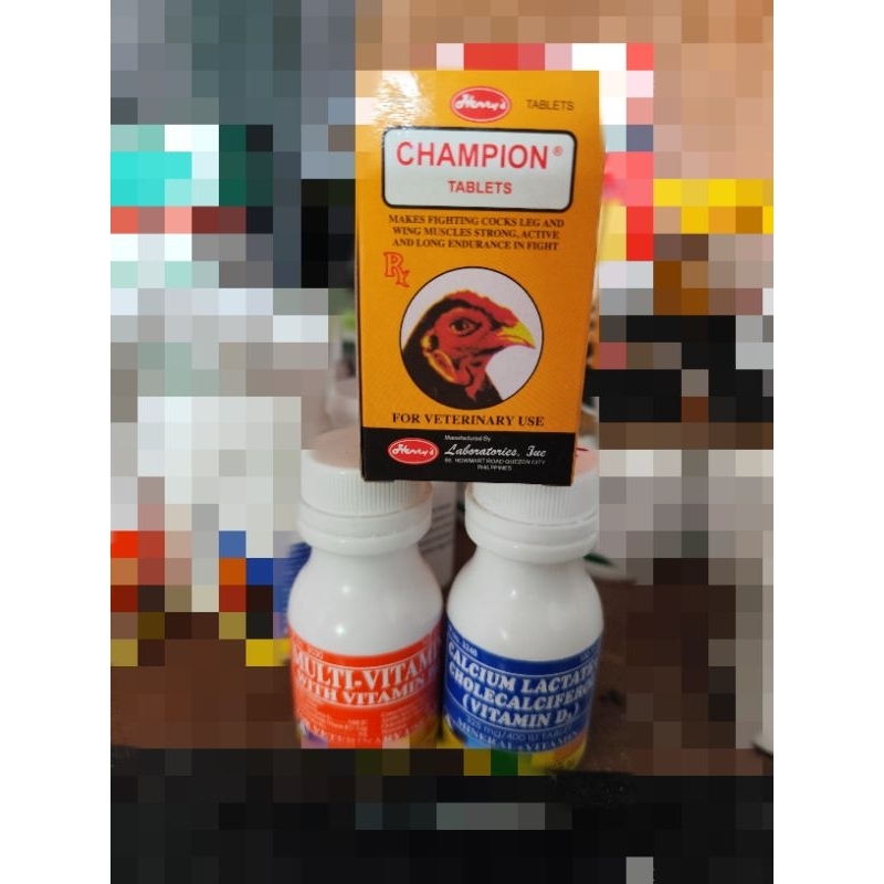 Champion Calcium Lactate Plus Multivitamins Import Original Untuk Ayam Adu