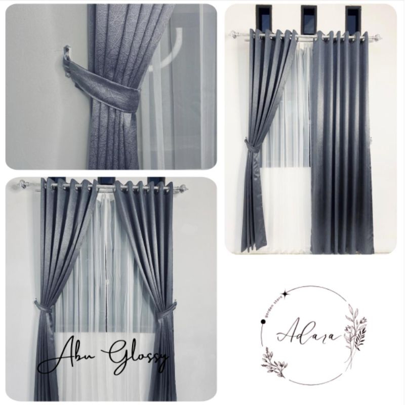 Gorden Blackout polos abu tua glossy